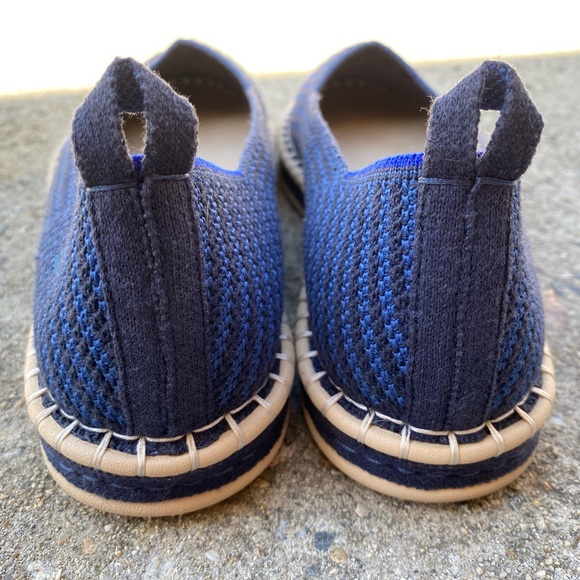 Rothy's Navy Blue Striped Espadrille Flats Size 10 - Picture 6 of 9